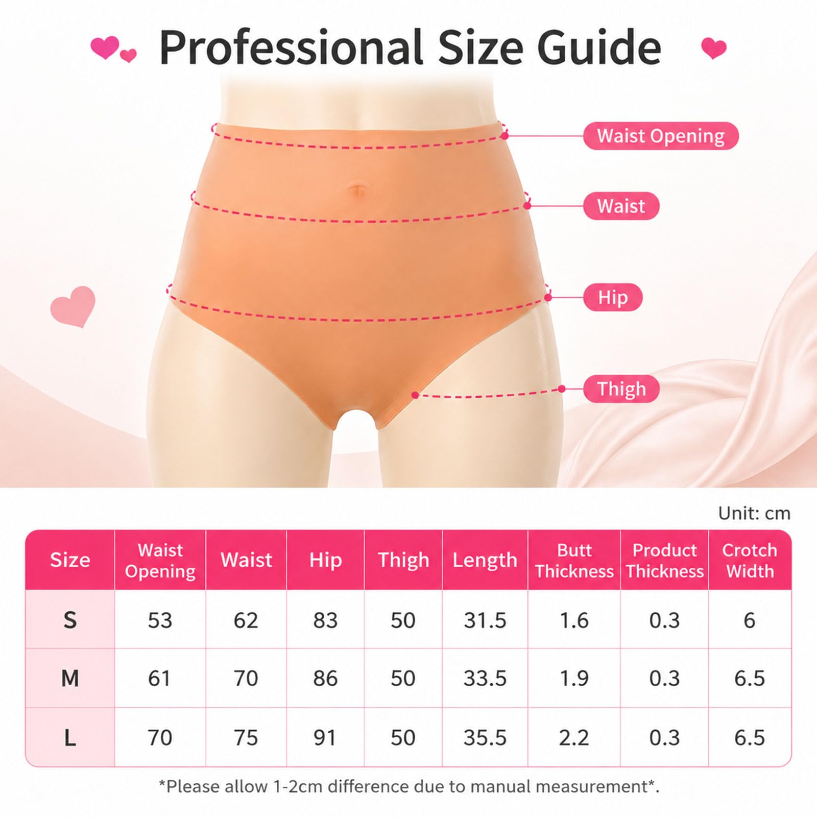 Mutandine Modellanti in Silicone a Vita Alta per esaltare i Glutei, Ideali per Crossdresser, Cosplay e Persone Transgender