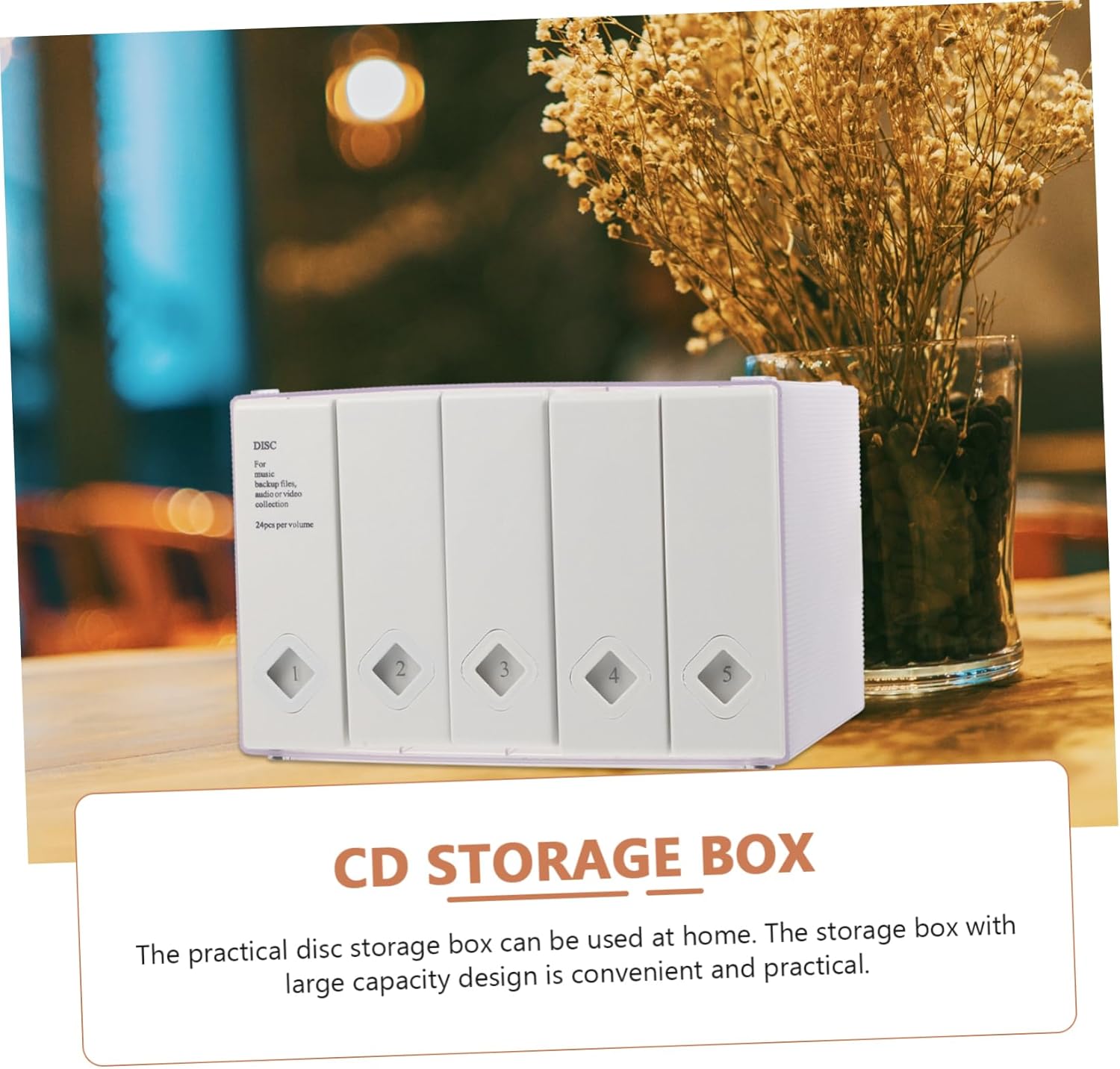 PRETYZOOM Disc Storage Case Cd Organizer Pouch Large Capacity Cd Storage Box for Home Car Outdoor