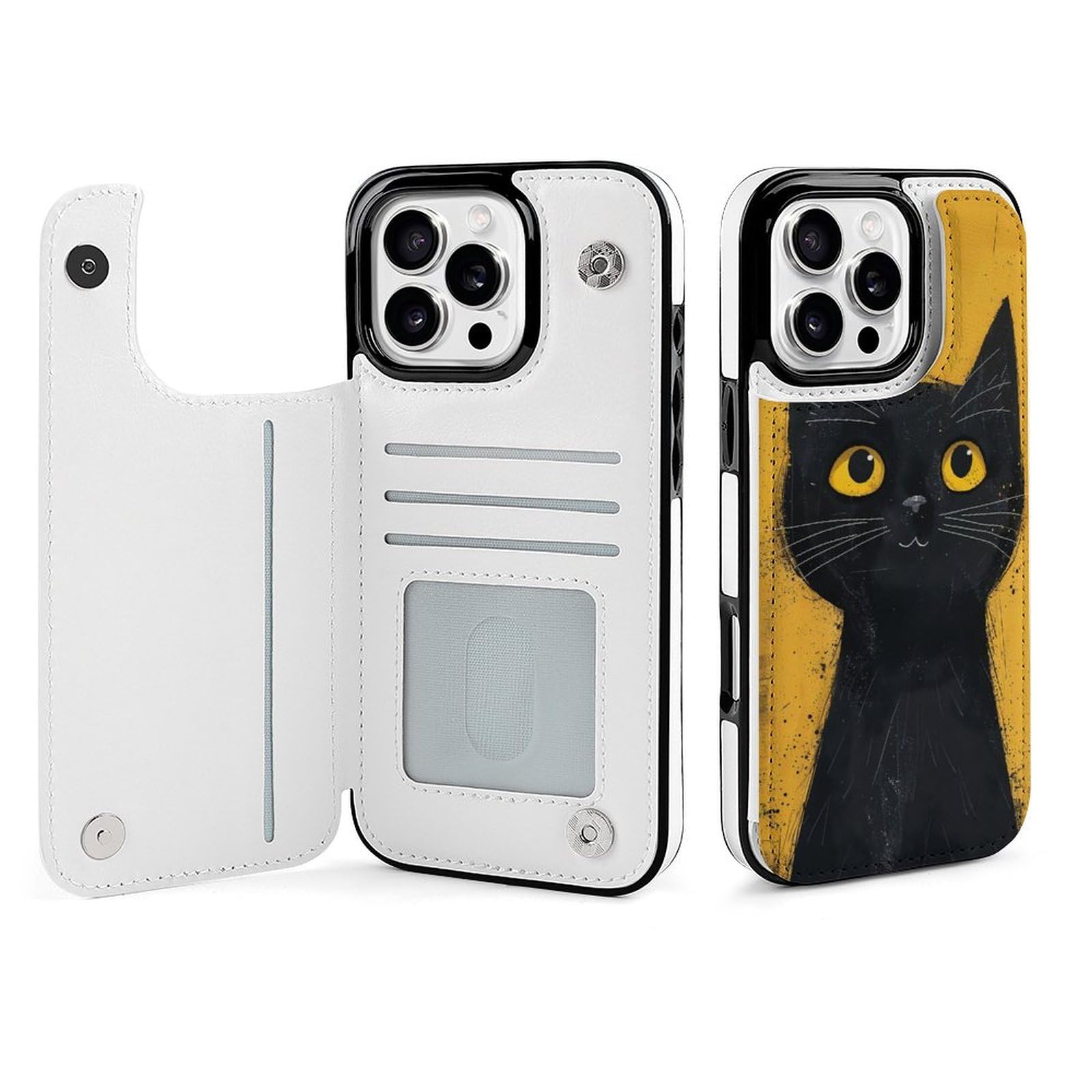 Amazon.co.jp: iPhone16 Pro Max 用 ケース 黒猫 ネコ柄 猫柄  