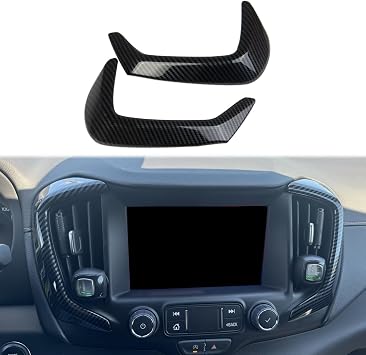 Carbon Fiber Center Console Air Vent Navigation Side Cover Trim for GMC Terrain 2018-2024