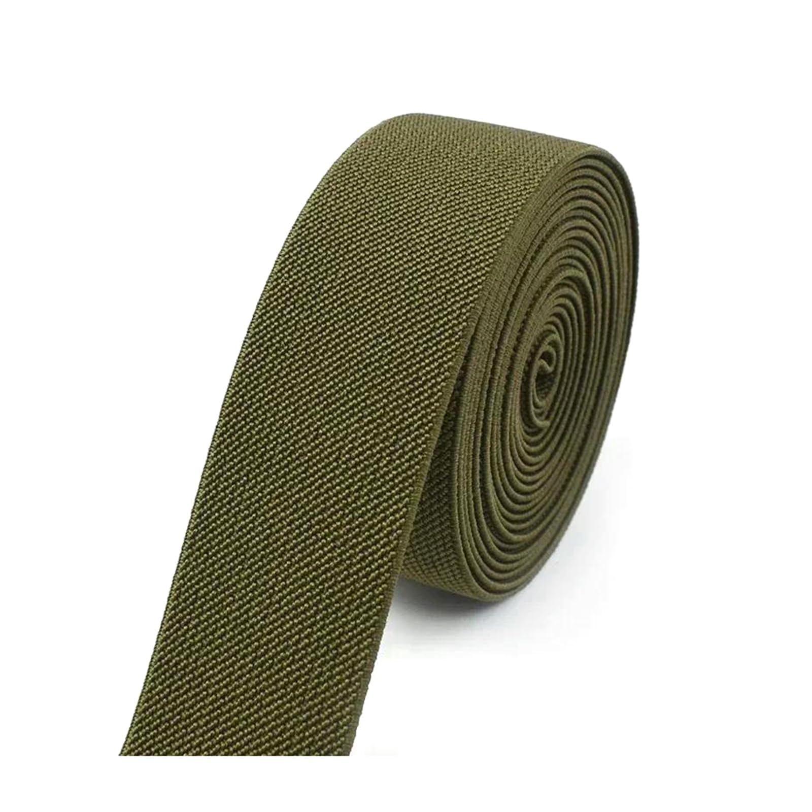 Bandas elásticas Banda elástica Ancha y Plana Banda elástica for Cintura de Pantalones, 5 Metros (10-50 mm), Color Rojo, 25 mm.(Army Green,10mm)