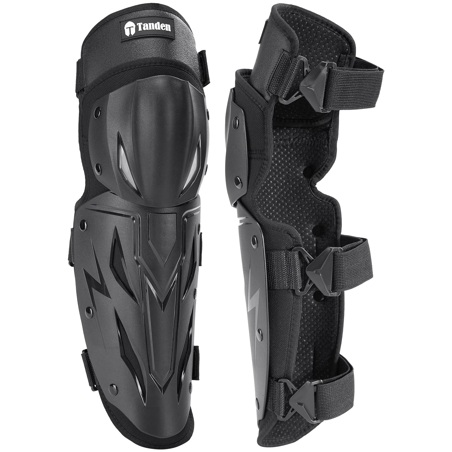 Motorcycle Knee Pads for Men Knee and Shin Guards, Motorcycle Leg Protection Armor Motocross Knee Guards Dirt Bike Pads Adjustable Crashproof Adults Protective Gear