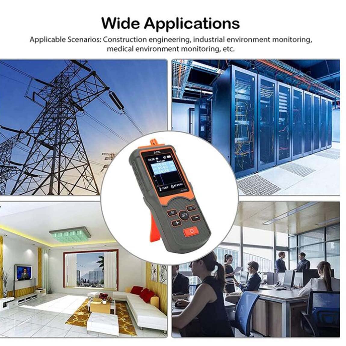 Geiger - Contador de radiación portátil para radiación electromagnética nuclear, 0,01-999,99 μT