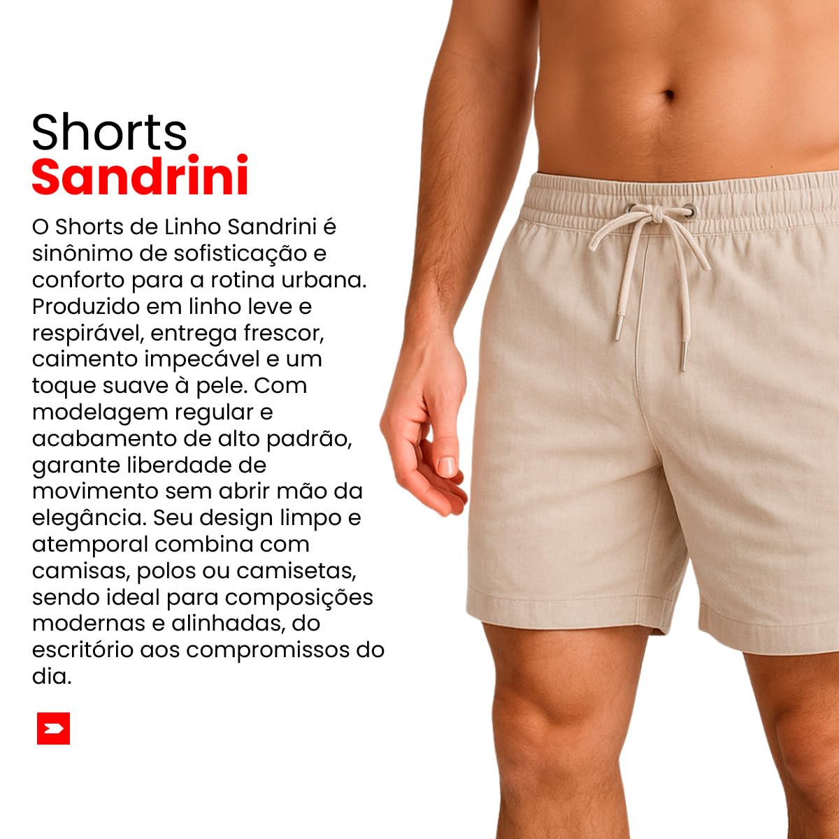 Bermuda Shorts Masculina Sandrini Linho Casual Elástico em promoção! Veja a oferta e mais achadinhos de Shorts & Bermudas 7 Hoje é o melhor dia para comprar Bermuda Shorts Masculina Sandrini Linho Casual Elástico com aquele preço maroto! Promoção! Aproveite a oferta! 7