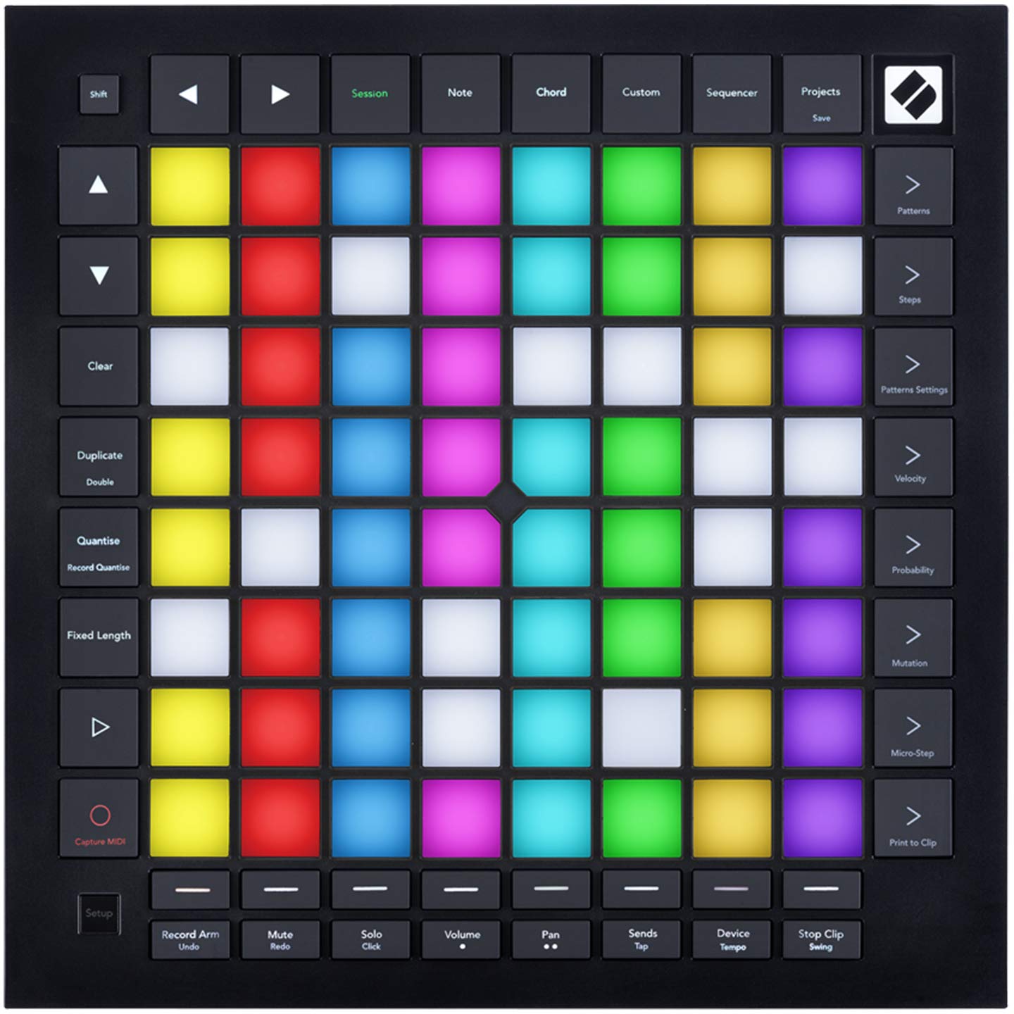 Audiosavings Bundle: Novation Launchpad Pro MK3 Ableton Live USB MIDI RGB 64-Pad DJ Controller Bundle with Rockville RMC-XLR High-End Metal DJ Handheld Wired Microphone (2 Items)