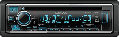 KENWOOD KDC-BT782HD - Receptor estéreo para automóvil con Bluetooth DIN con control de voz Amazon Alexa | Pantalla de texto LCD | Entrada USB y