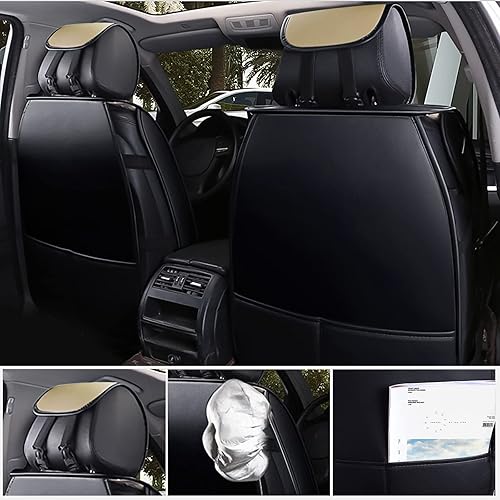 Miniatura 5 de otoez Juego completo de fundas de cuero para asientos de automóvil, fundas de asiento de piel sintética para automóviles, impermeables, protectores
