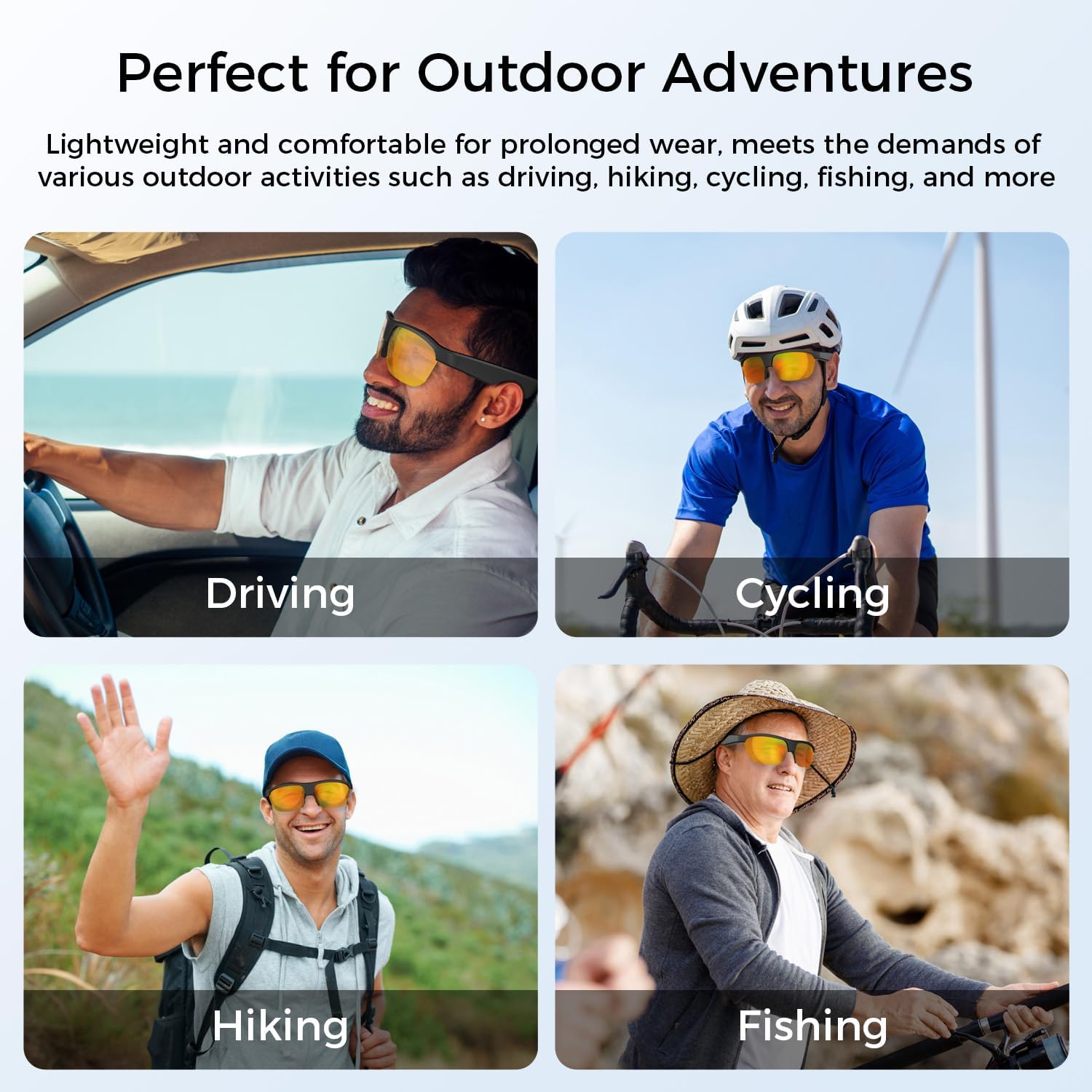 Tough TAC+PC materials for smart sunglasses