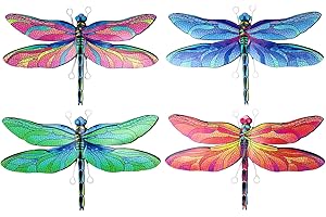 Nature-Inspired Metal Dragonfly Outdoor Decor