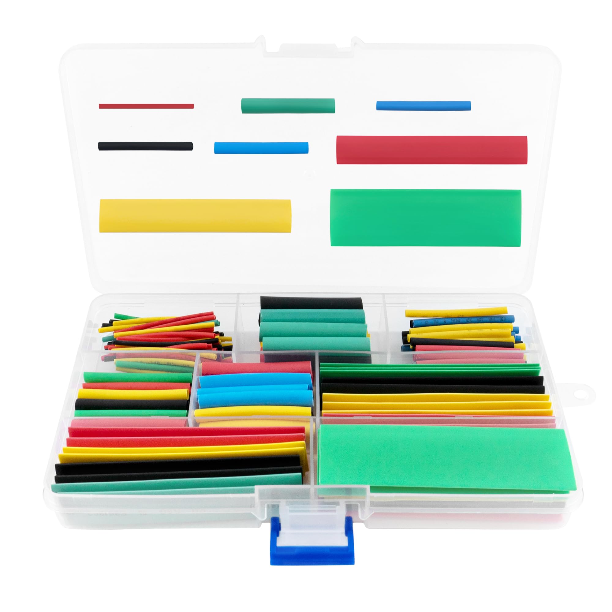 BlingKingdom 164 PCS 2:1 Heat Shrink Tubing Kit 5 Colors 8 Sizes Heat Shrink Tubes for Electrical Insulation, Repairs, Wire Connection with Storage