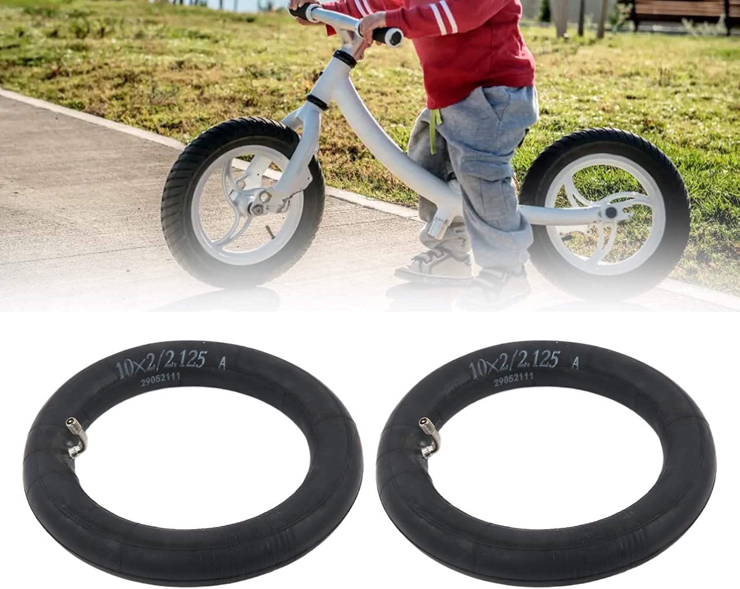 Wheel Inner Tubes,Pair of 10x2in Mini Bike Wheel Inner Tubes for 10x1.90/1.95/2/2.12/2.25 Bike Baby Stroller Scooter Tires