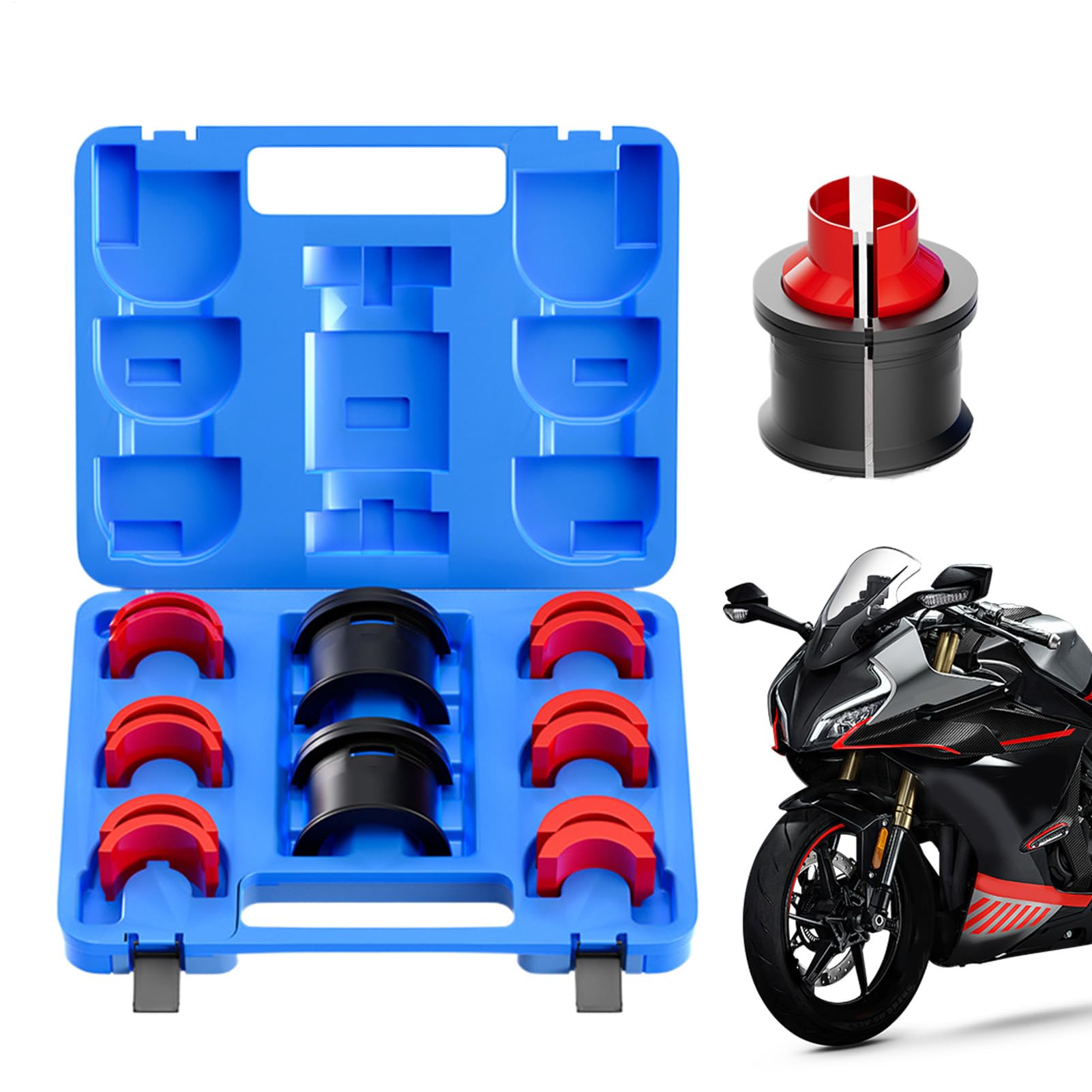 Generico Kit Attrezzi Tenute Kit per Moto | Attrezzatura Ergonomica Montaggio Guarnizioni Ammortizzatori per Officina Casa Esterno Moto Motocicletta