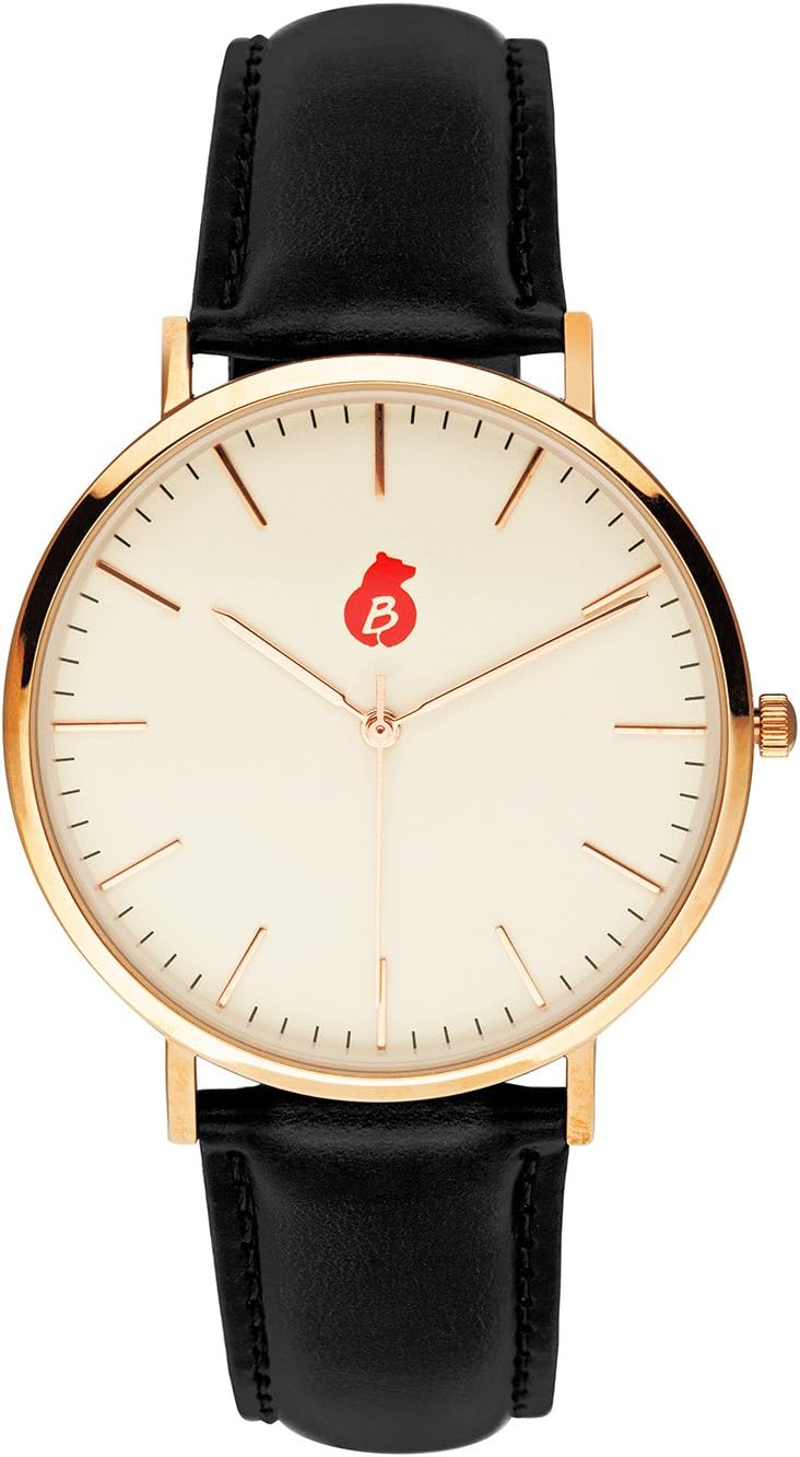 Berliner Gents Watch Bling – Elegant Quartz Watch with Genuine Leather Strap – Charlotten Castle Edition