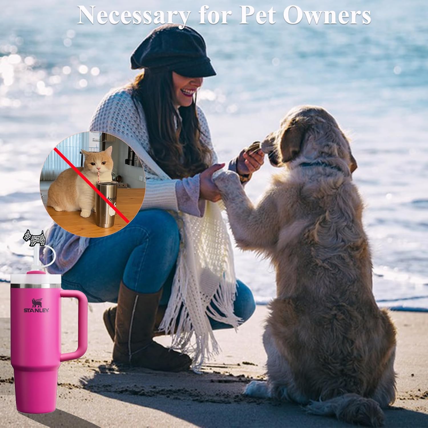 4 PCs Bling Straw Cover Cap for Stanley Cup, Sparkle Straw Toppers for 20 30 40 oz Tumblers, 10mm Straw Accessories Cute Gifts for Girls and Women (Retro) - Image 5