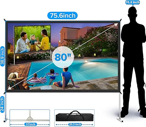 Vista 11 de Frront - Pantalla de proyector y pantalla de proyección de doble tamaño Front Projection