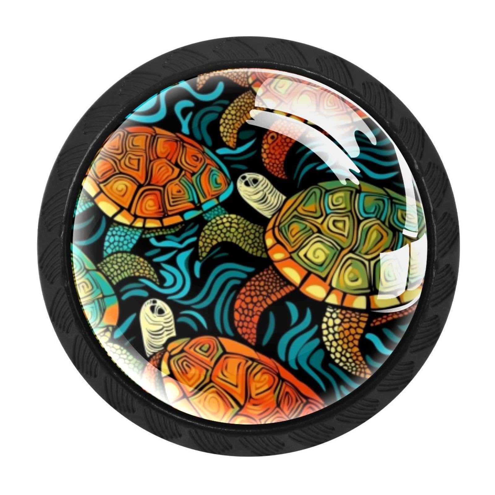 Chenzzzz Multicolored 06 4 Pieces Kitchen Cabinet Knobs Sea Turtle Drawer Knobs Dresser Knobs Drawer Pulls Door Knobs Dresser Drawer Handles Knobs For Dresser Drawers