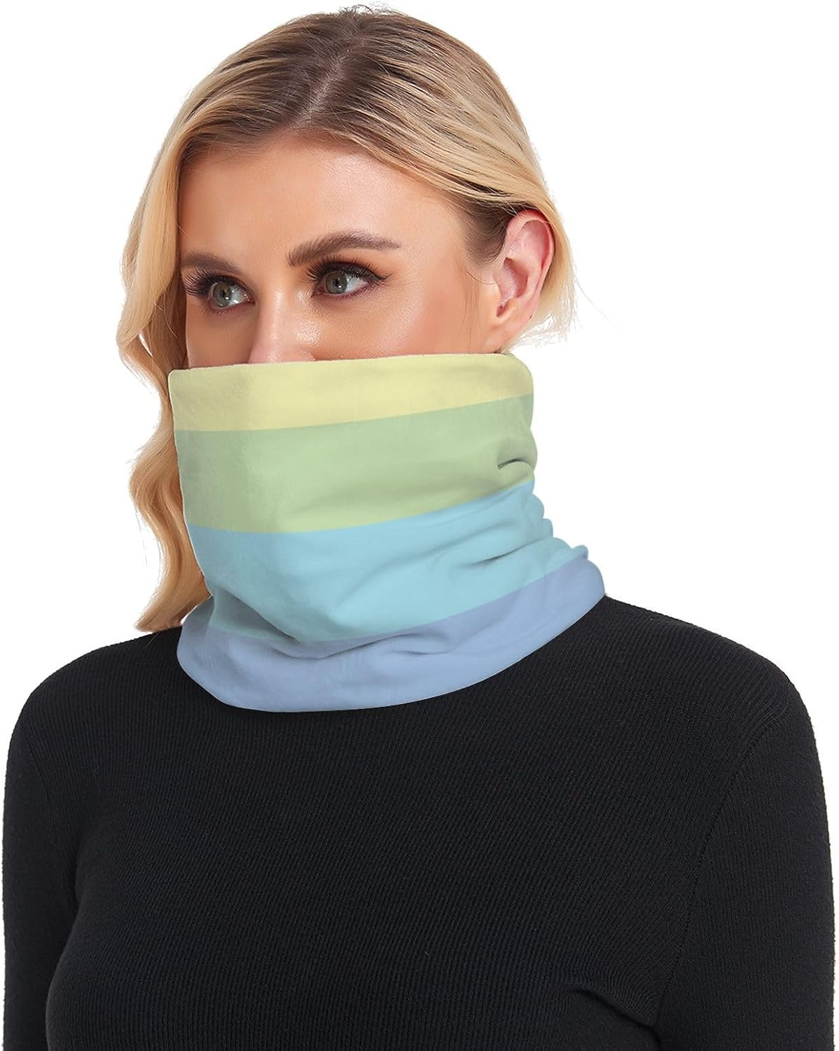 Rainbow Fresh Strips Winter Neck Gaiters for Cold Weather Outdoor Sports Scarves Gaiter Mask Thick Windproof Scarves for Men & Women