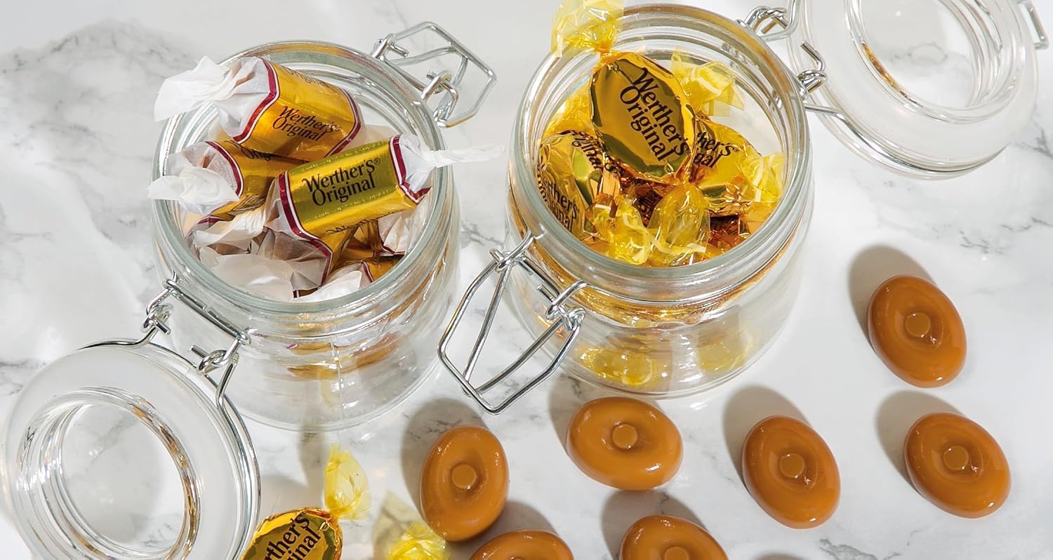 Werther's Original Butter Candies,135g Crafted With Real Butter and Fresh Cream, (Product Of Germany) With Free Flavourito Kunafa Chocolate 20g By Decadent Foods 2