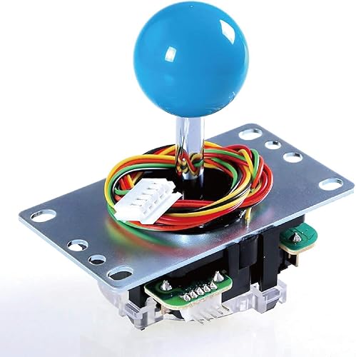 Miniatura 2 de Sanwa JLF-TP-8YT Joystick Sanwa 8 piezas OBSF-30 juego de pulsadores Color azul claro para juego arcade 4 y 8 vías ajustable juego de videojuegos