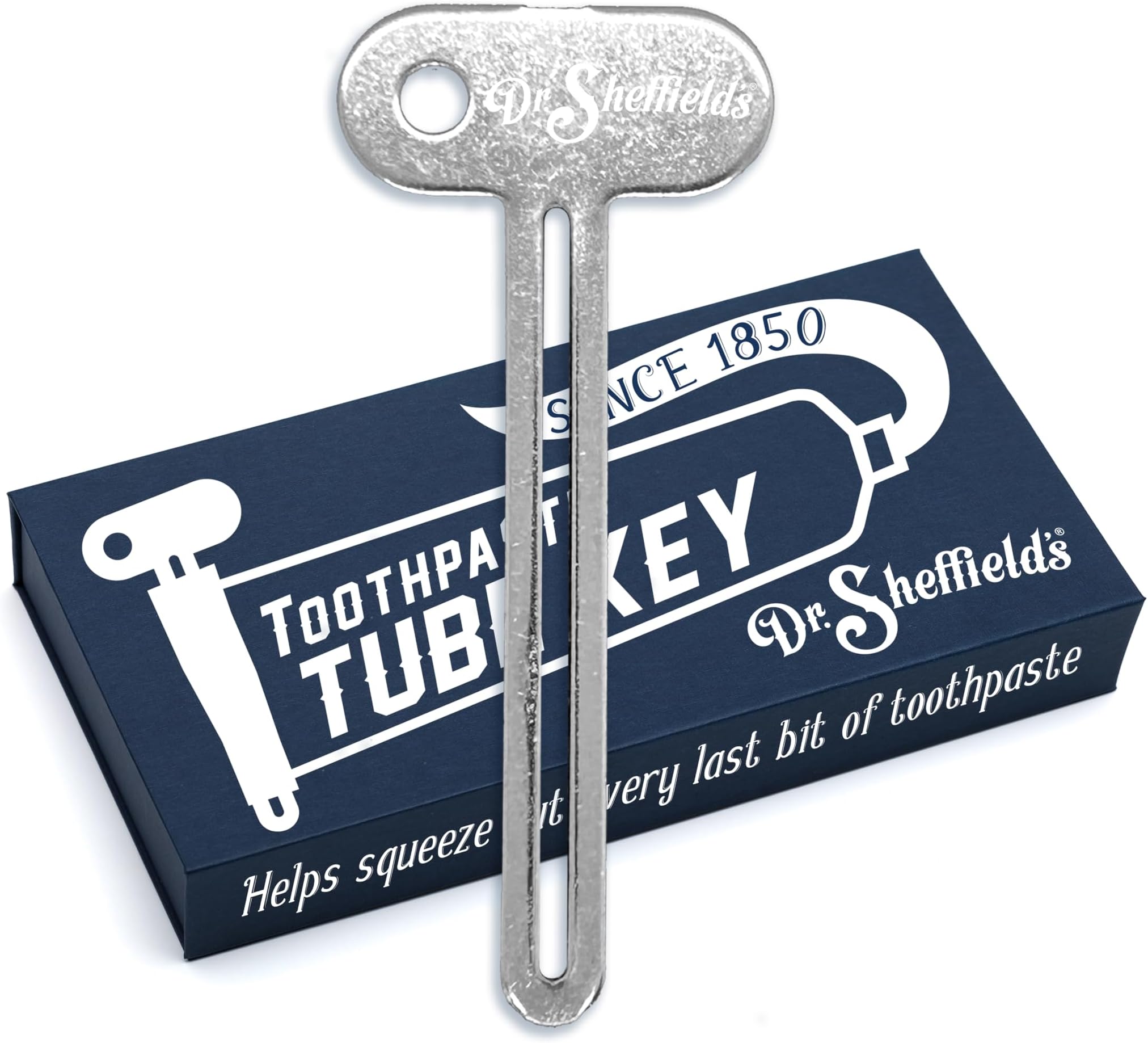 Dr. Sheffield's Tube Key I Designed to effortlessly roll up Your Toothpaste Tubes, ensuring You Never Waste a Single Drop.