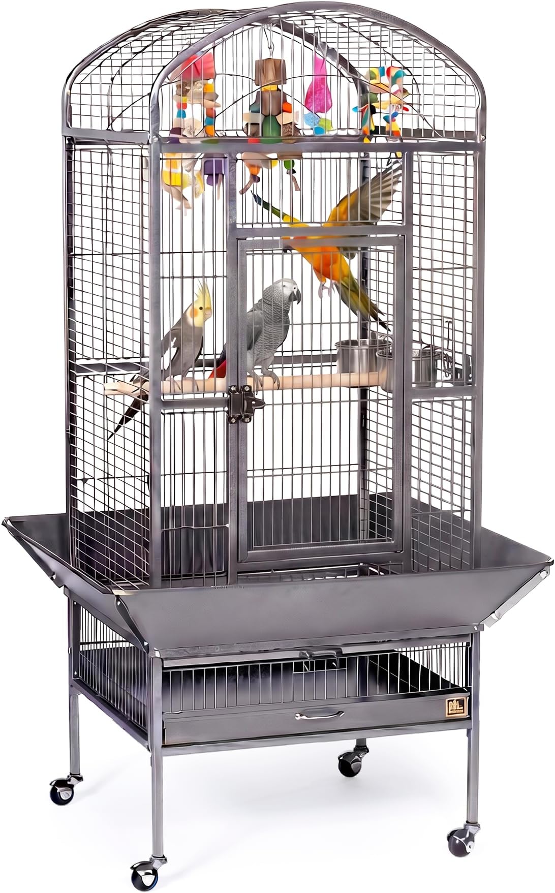 Prevue Pet Products 34521 Dometop Bird Cage, Large, Black Hammertone