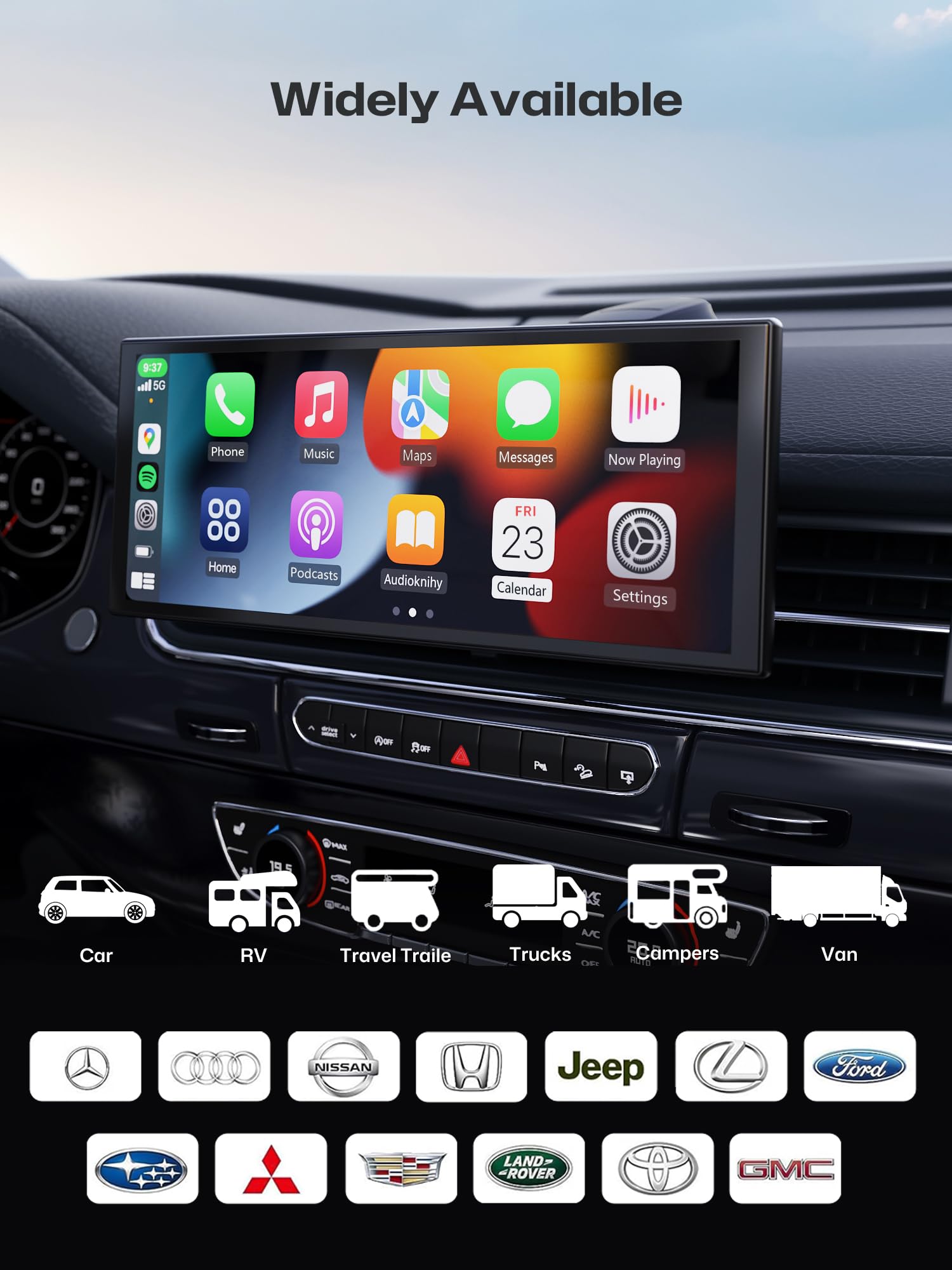INNOVV V2 bezprzewodowa kamera samochodowa z systemem Android 10,3", ekran dotykowy IPS 1920 × 720 do samochodów, Mirror Link, nagrywanie w pętli, GPS, Siri z regulowanym stojakiem Magic Stand