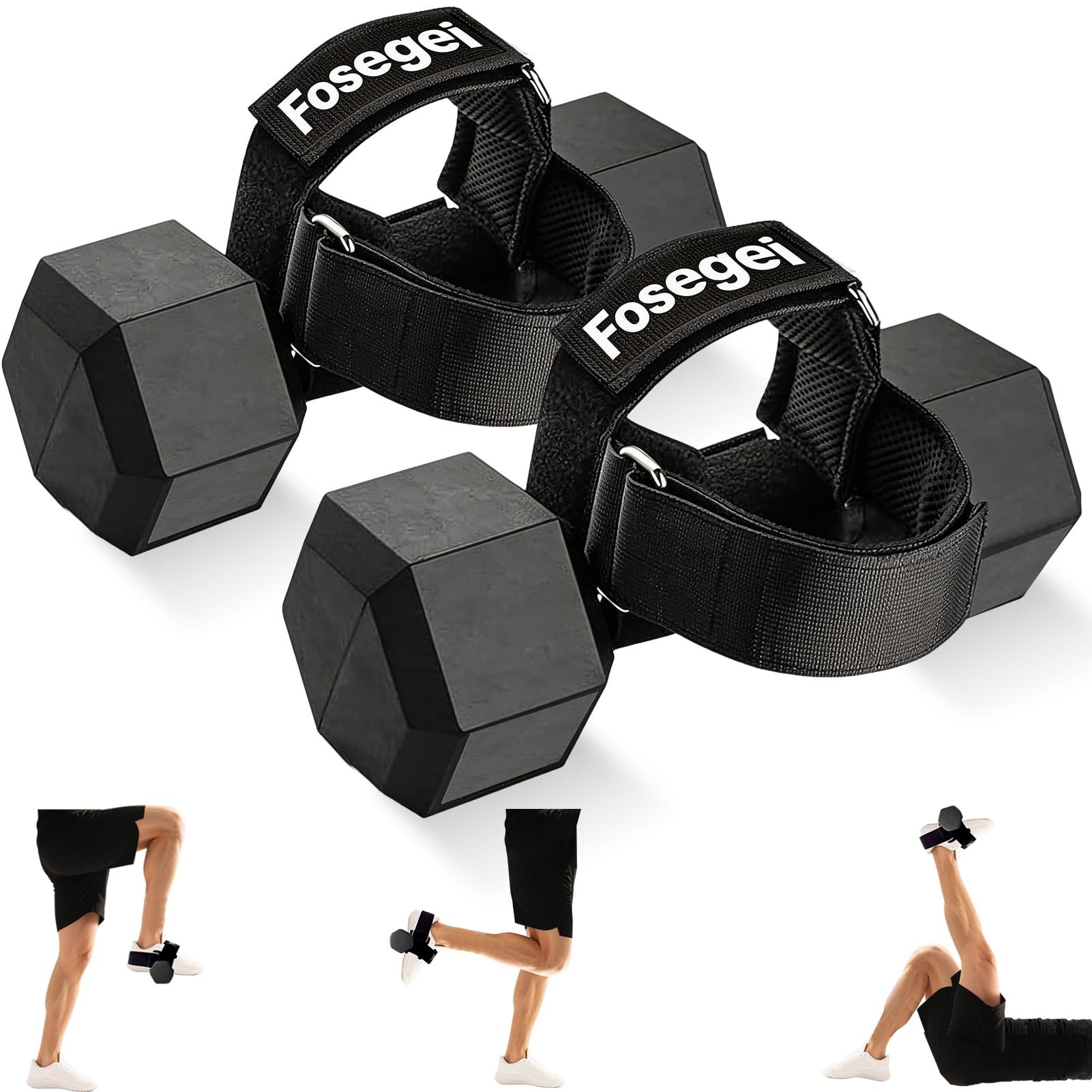 Photo 1 of **partial set/ only 1*** Dumbbell Foot Attachment for Leg Workout, Extension Monkey Foot Dumbbell Attachment Straps for Gym Trainer and Beginners Ankle Strap for Fitness Training