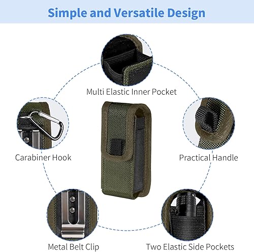 Miniatura 5 de Kenobee Funda multiherramienta EDC compatible con Leatherman Wave Plus Wingman Surge Rebar, bolsa multiusos con clip para cinturón, bolsa de