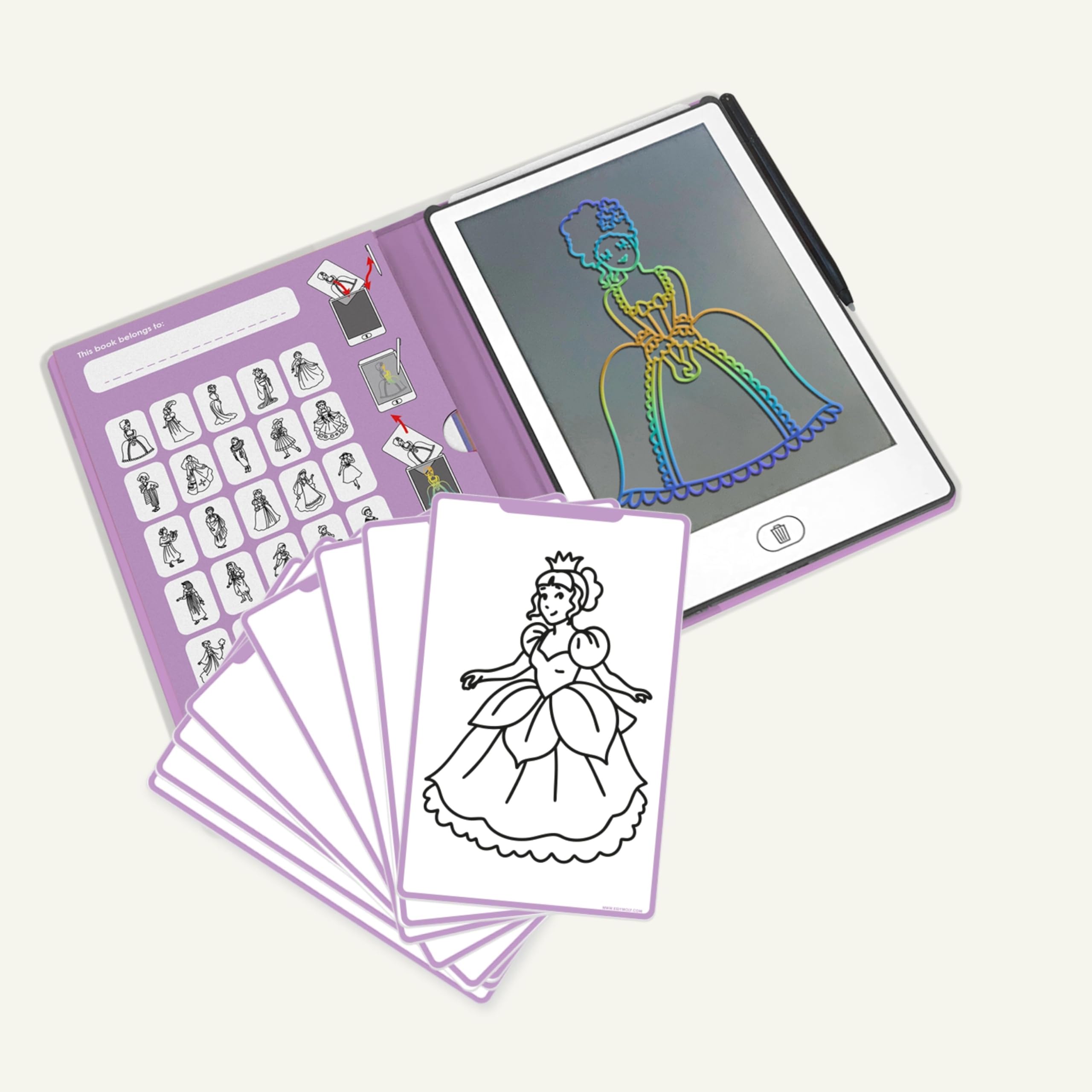 KIDYDRAW-MINI Zeichenbrett 30 Prinzessin