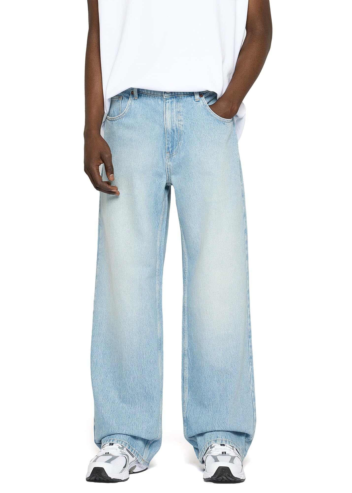 Baggy Jeans Ragazzo Jeans Baggy Uomo Neri In Cotone Pantaloni