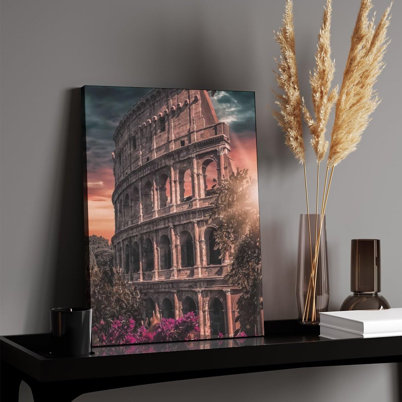 Amazon.co.jp: 絵画 イタリアの夕暮れ時のコロッセオインテリア 絵画 