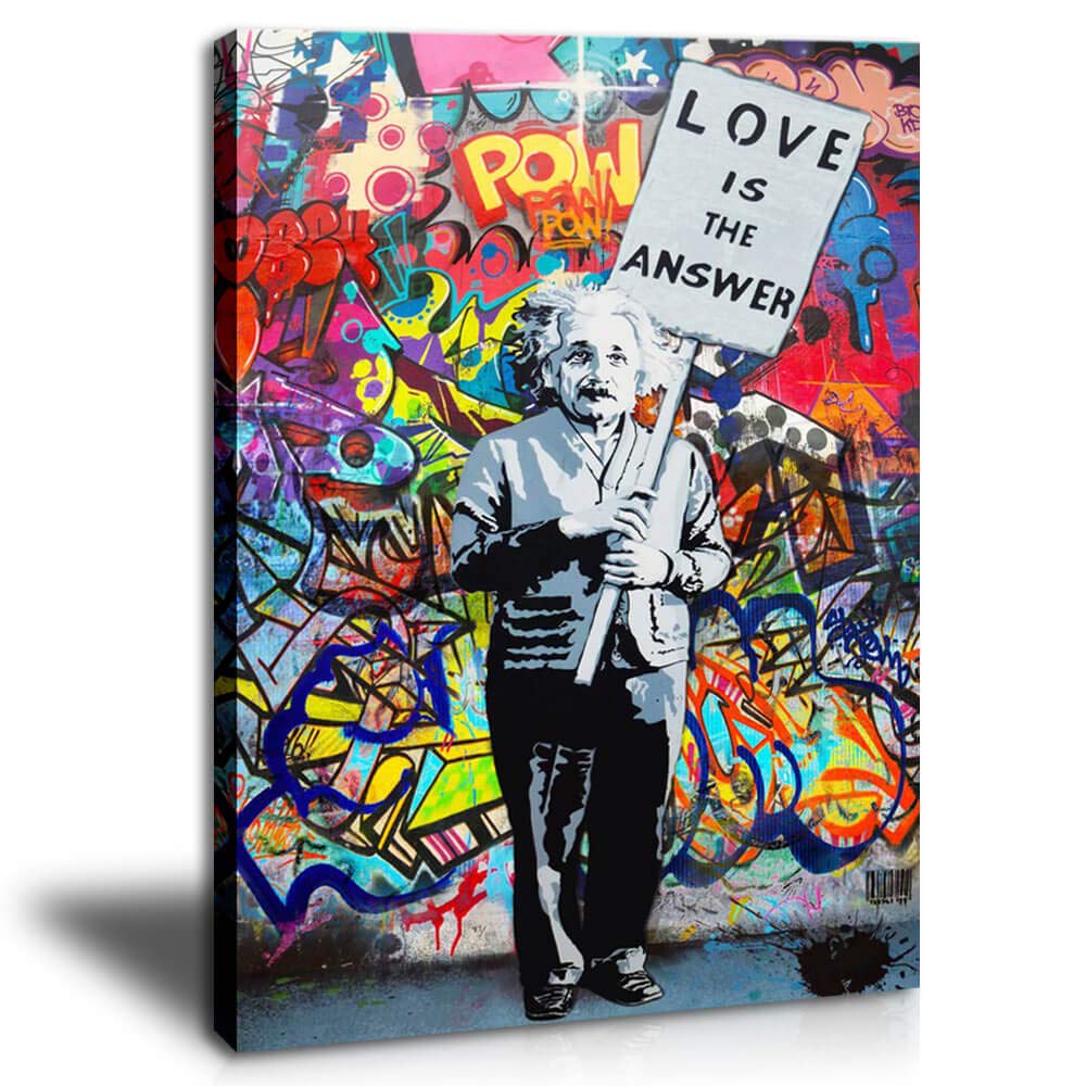 Love Is The Answer アインシュタイン キャンバスアート Amazon.co.jp: 額入りアート アインシュタイン 「Love is Answer