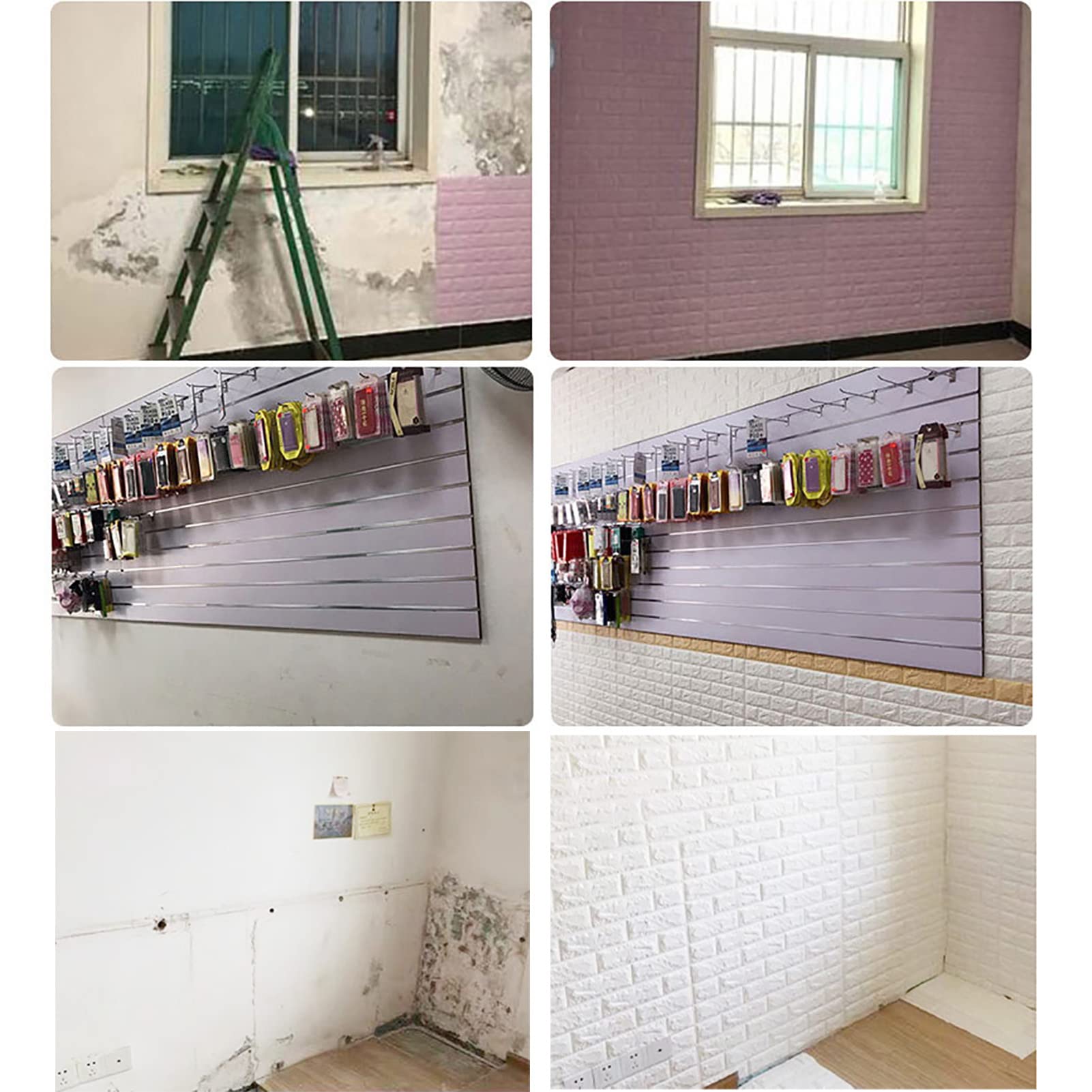 3D Brick Wall Easy Peel-And-Stick Soft Wallpaper Mattoni in Schiuma per Un Muro di Tendenza, Aggiungi Dimensione e consistenza alla Tua Stanza(S)