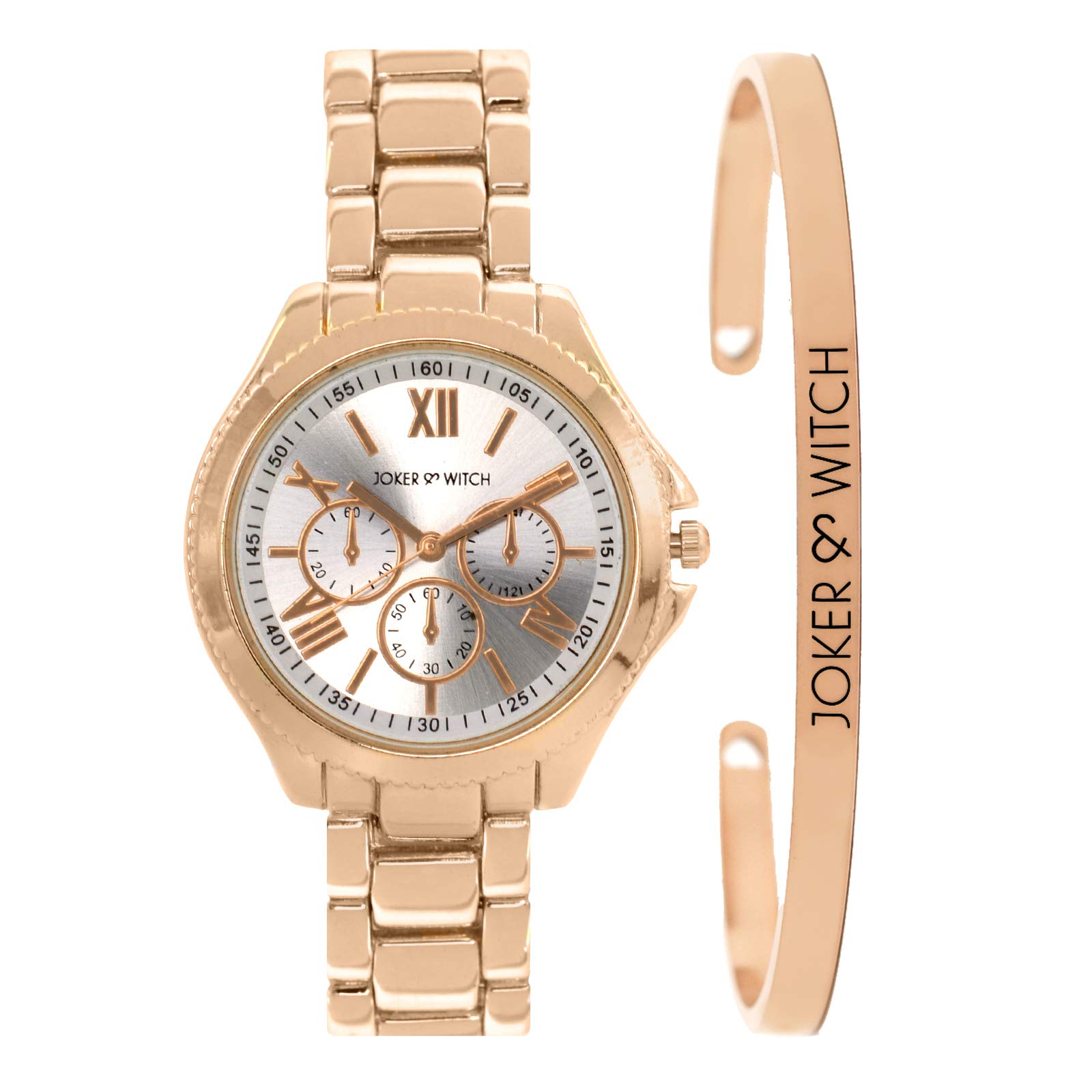 Joker & Witch Stainless Steel Analog Women Watch (White Dial Rose Gold Colored Strap), Rose Gold Band (B08B3RGXL5) Amazon Price History, Amazon Price Tracker