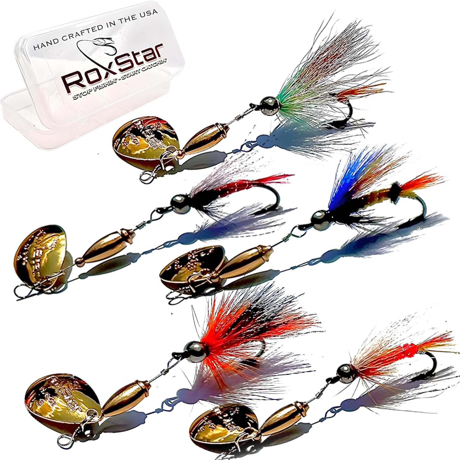 Roxstar Fly Strikers | Proven Nationwide to Out-Fish Any Spinner | Hand-Crafted in The USA | Most Versatile Fishing Spinner Ever! Bass, Steelhead, Pike