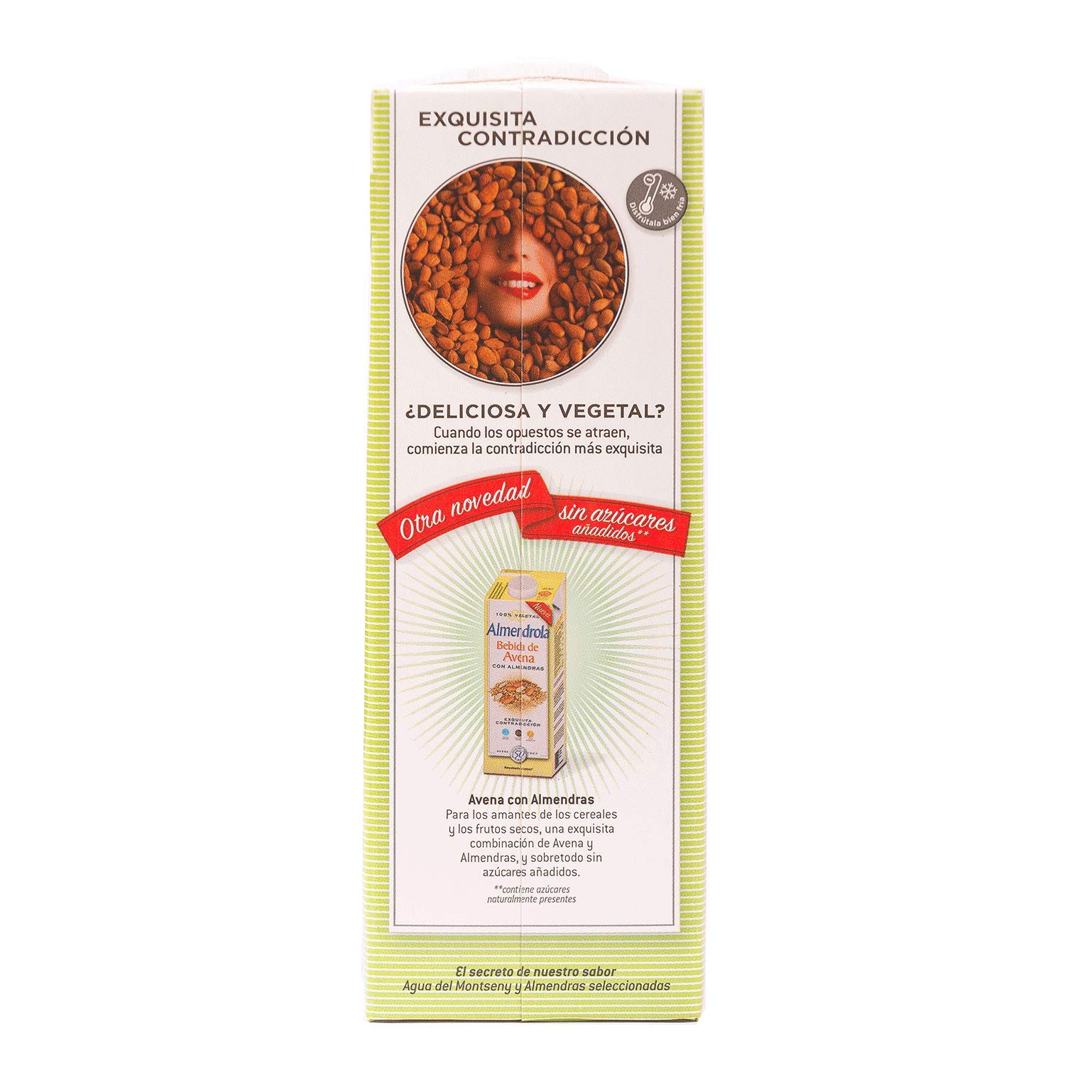 Almendrola Bebida Vegetal de Almendras sin Azúcares, Pack de 6 x 1L