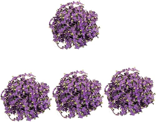 EXCEART 4 piezas de decoración de fiesta de encaje para novia, boda, apliques violeta, flecos, cinta de flores, bordado floral, manualidades