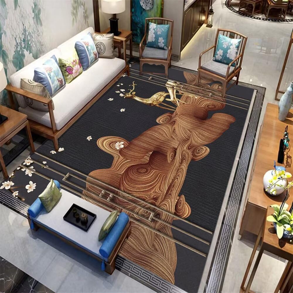 Tapis couloir facile à nettoyer anti-poussière pour entrée et salon