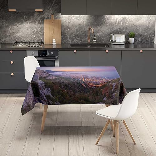 Miniatura 2 de Fotografía escénica Impresiones Manteles De Mesa Elegantes, Mantel de Picnic Decoración para el Hogar Cocina 60 X 60 Pulgadas