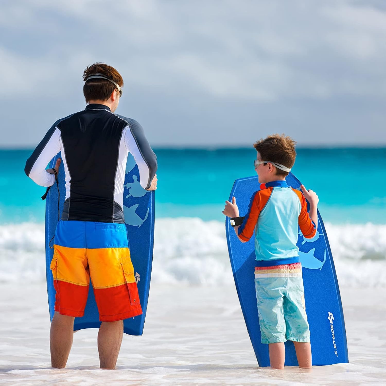 RELAX4LIFE Tabla de Natación Portátil XPE HDPE Antideslizante Bodyboard para Niños y Adultos