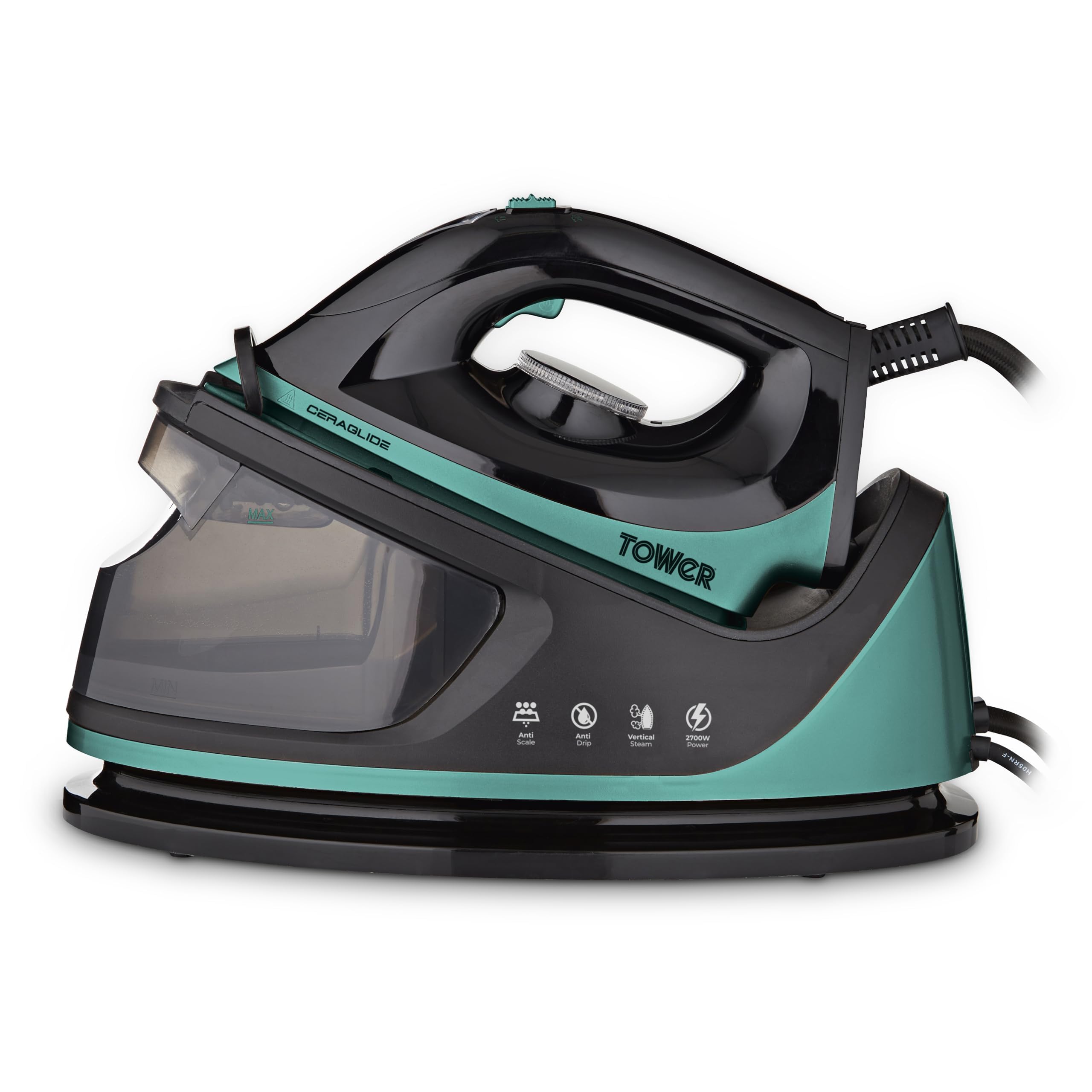 Tower Ceraglide Steam Generator, 2700W, 1.2L, Teal T22023tl