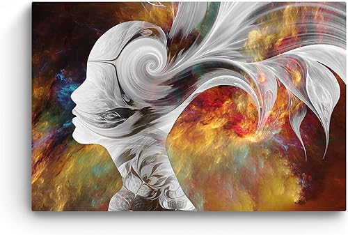 Miniatura 3 de Startonight Lienzo decorativo abstracto para pared, pintura de amor etéreo y mujer, impresión estirada, moderna para dormitorio o sala de estar,