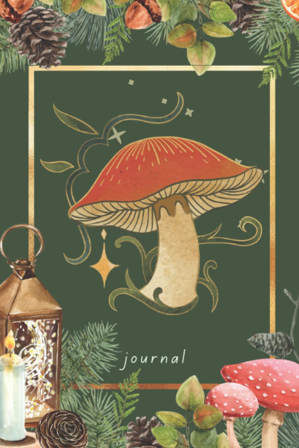Journal: Cottagecore Notebook/Diary Lined Paper Mushroom Frog Aesthetic