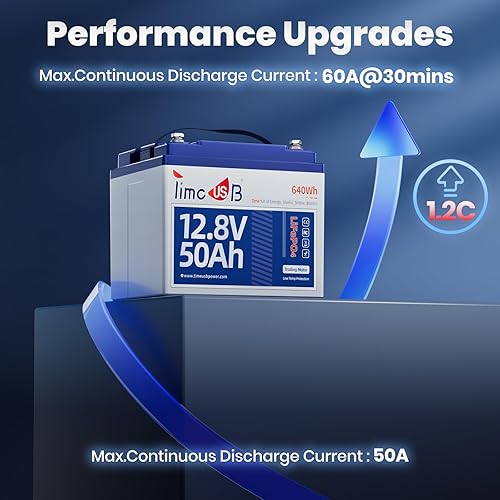 Miniatura 4 de Timeusb Batería LiFePO4 Pro de 12.8 V 50 Ah, batería de más de 15000 ciclos con celdas de batería de grado A, BMS integrado de 50 A, batería de