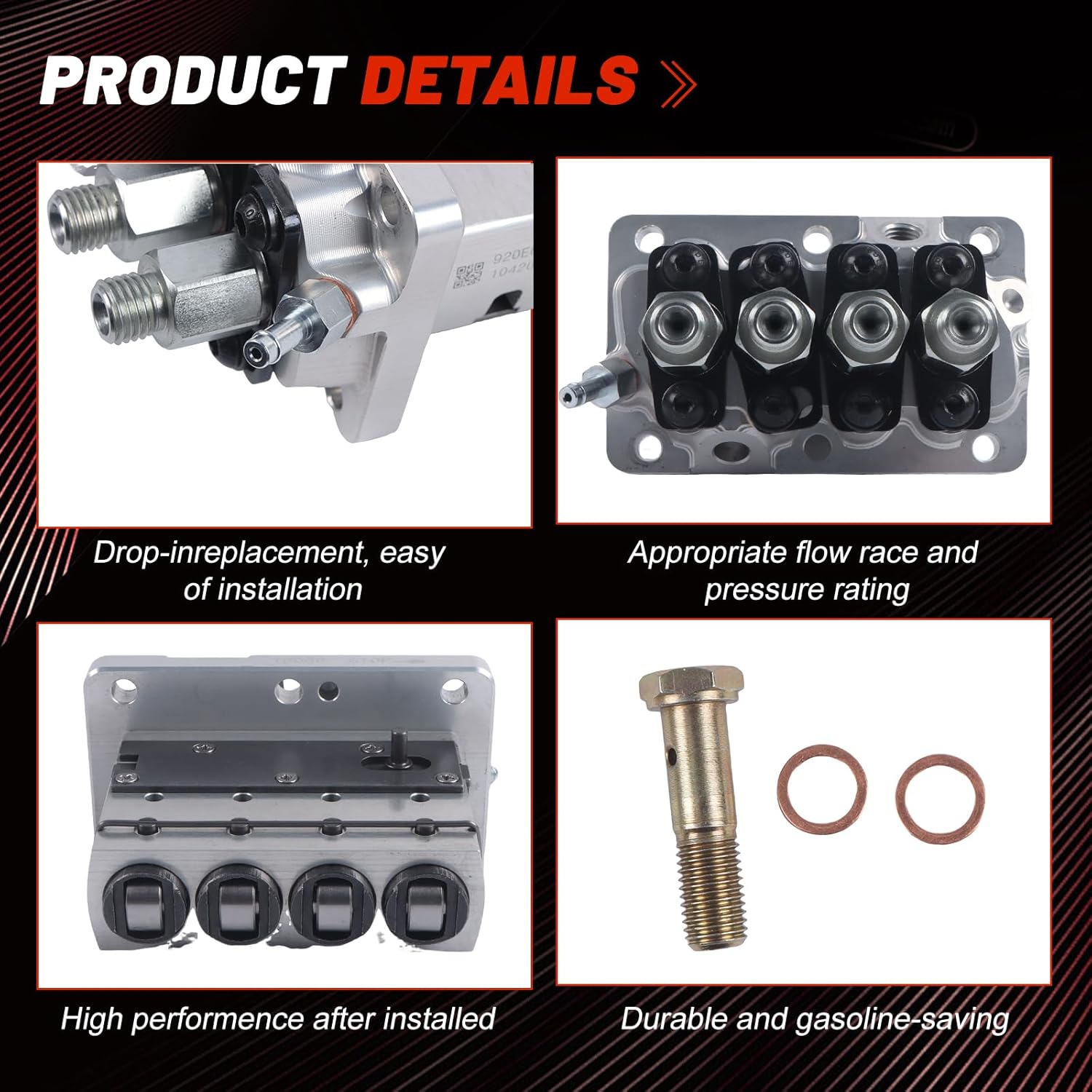 16060-51012 104206-4001 104206-4002 Fuel Injection Pump for Kubota V1505 V1505T V1505-B V1505-E Engine J116 J320 J116-AUS J320-AUS Generator