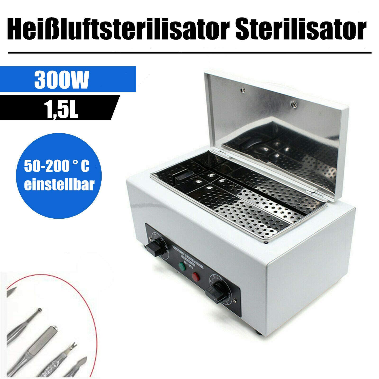Sterylizator wysokotemperaturowy ze stali nierdzewnej, pojemnik na gorące powietrze, dezynfekcja, kosmetyki, pielęgnacja stóp, tatuaż, studio paznokci, narzędzia dentystyczne, do gospodarstwa