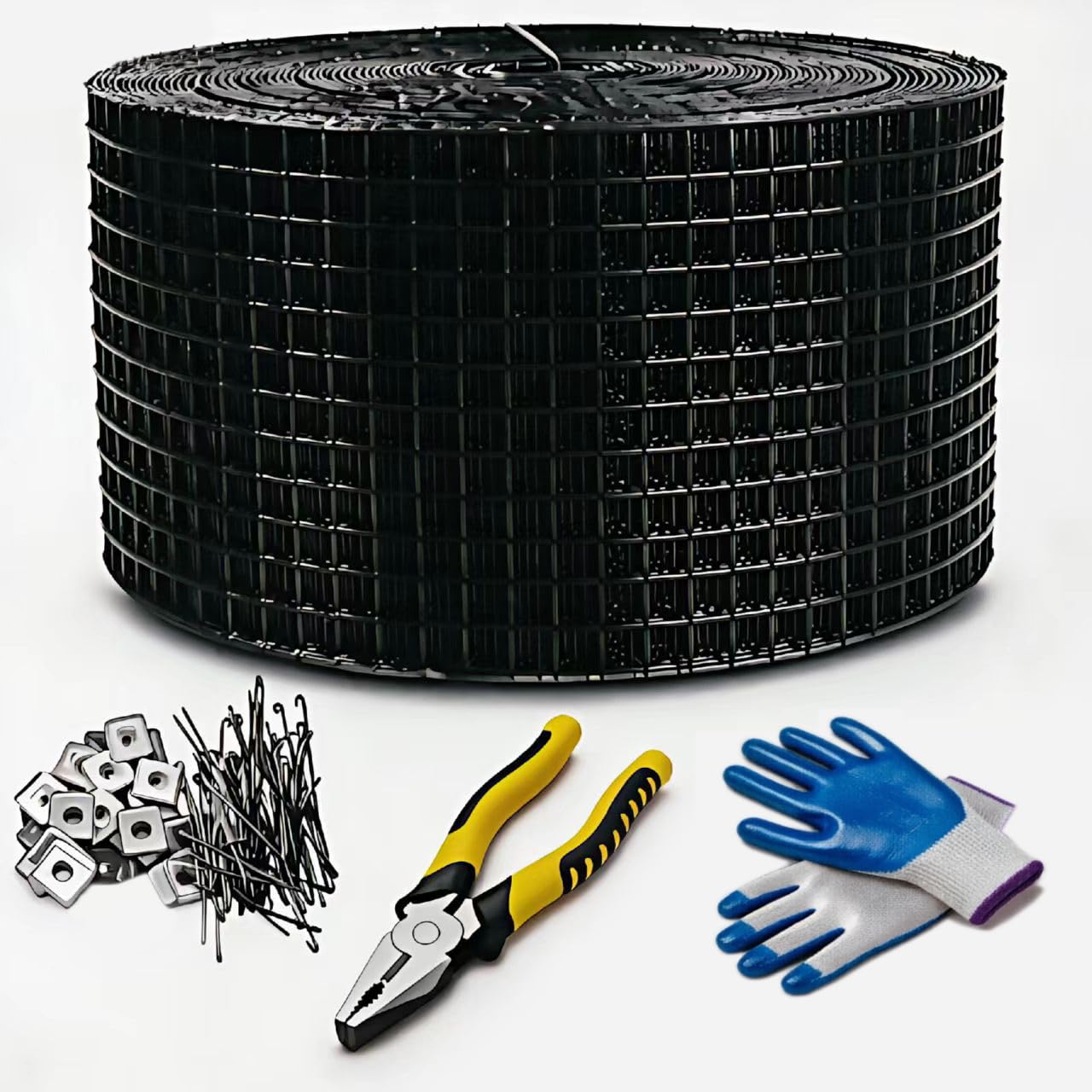 Photo 1 of MEFBANT Solar Panel Bird Guard Mesh 8In x100 Ft 70 Fasteners Solar Critter Guard Solar Panel Pigeon Guard Bird proofing Solar Panel Bird mesh PVC Coated Galvanized net Pigeon Deterrent