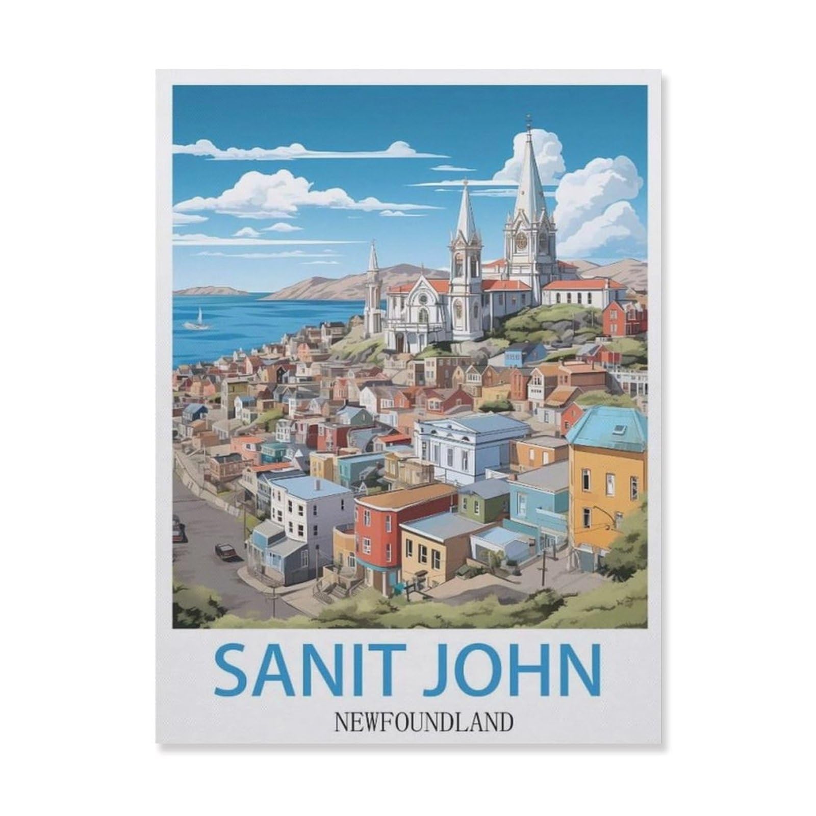 Tin Sign，Saint John Newfoundland(30x40cm）