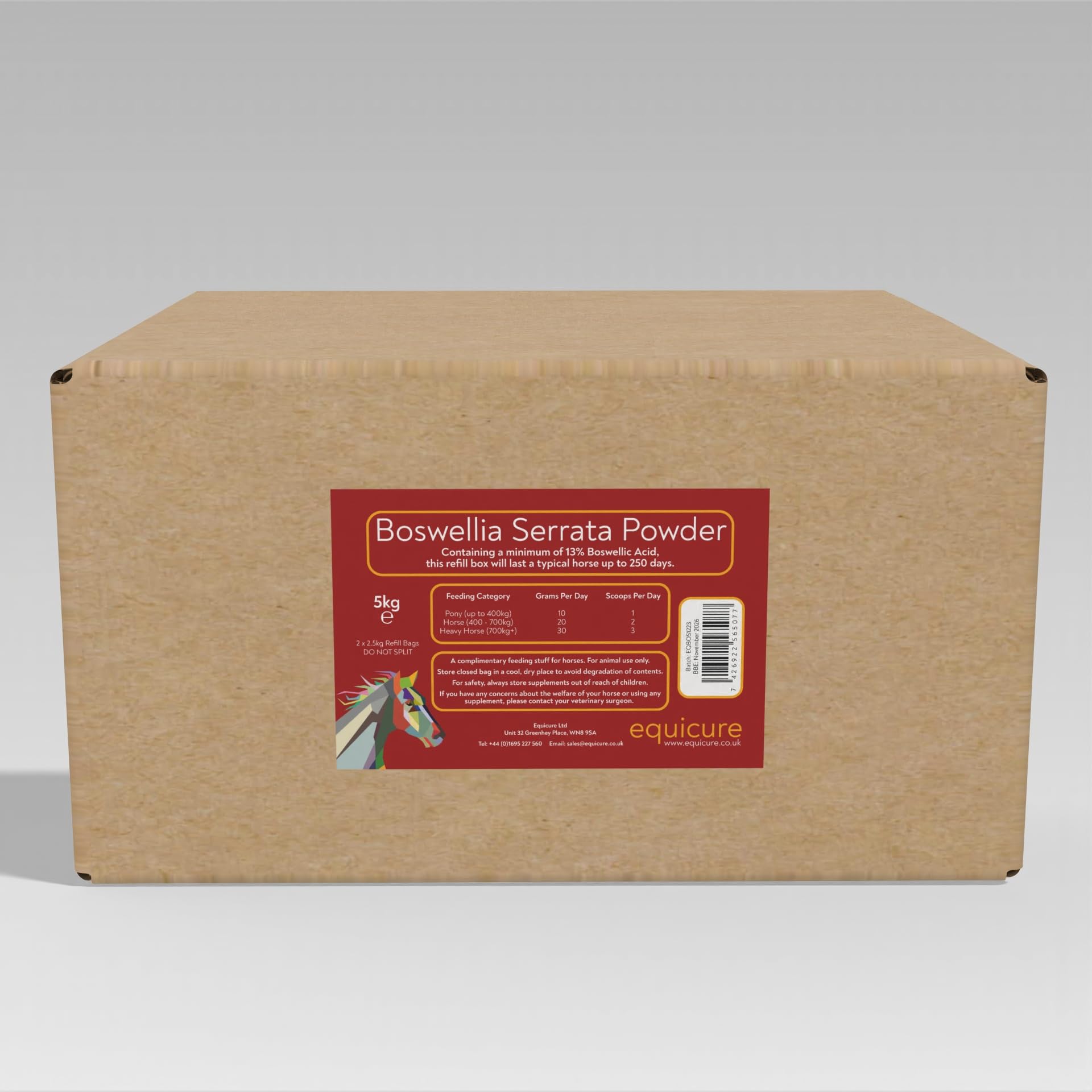 Boswellia Serrata - Polvo para caballo/pony (recarga de 5 kg)