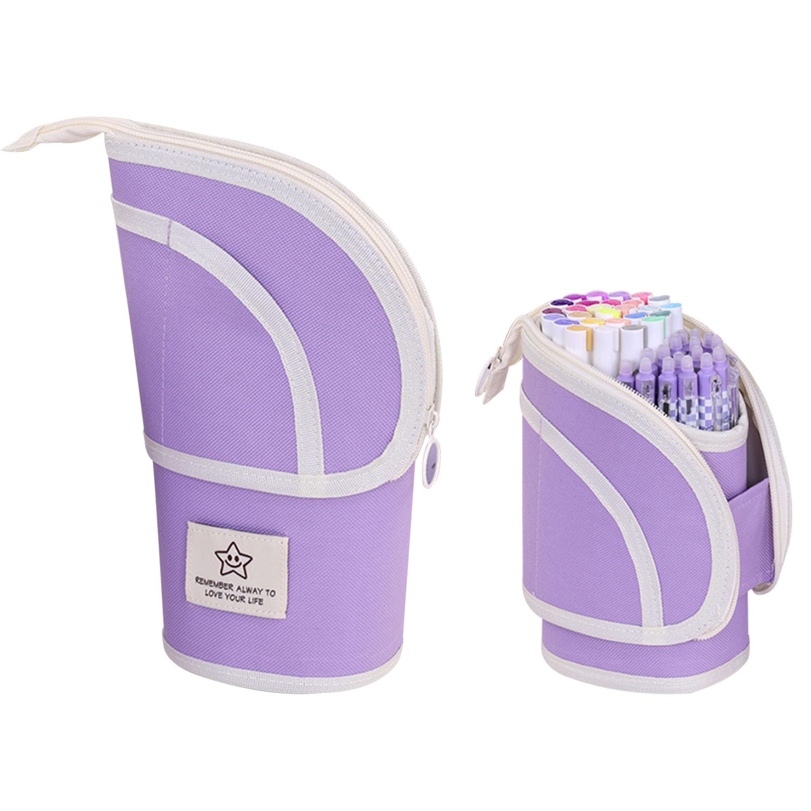 BSITSSS Telescopic Large Pencil Case, 2 Tier Compartments Pencilcase, Multifunctional Pencil Cases, Big Capacity Aesthetic Pencil Pouch, Pencils Case for Students/Children/Adults/Girls/Boys